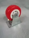 2 بوصة من PVC أبيض فاتح عجلة توجيه عجلة حمراء details Picture